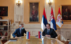 14 January 2022 National Assembly Speaker Ivica Dacic in meeting with Russian Ambassador Alexander Botsan-Kharchenko